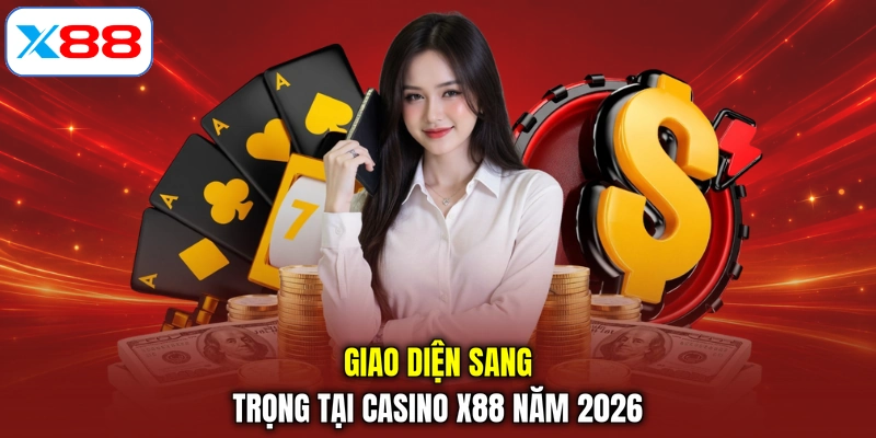 Giao diện sang trọng tại Casino X88 năm 2026