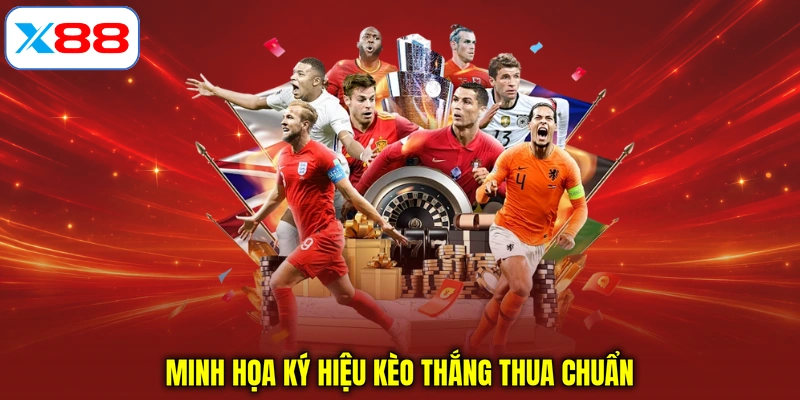 Minh họa ký hiệu kèo thắng thua chuẩn