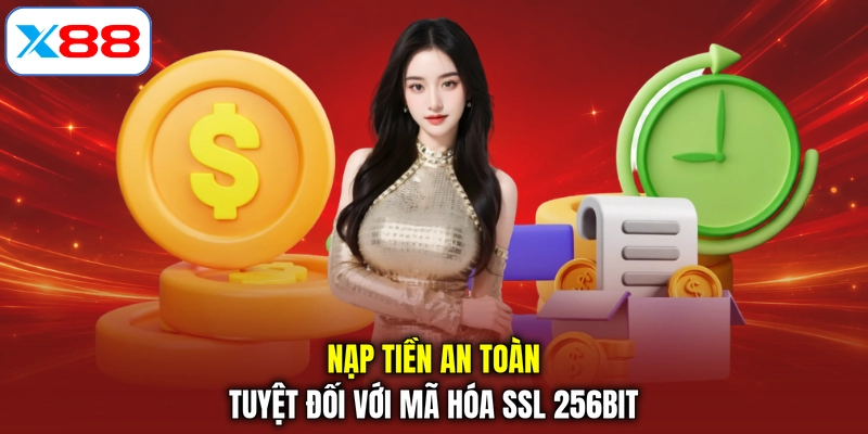Nạp Tiền an toàn tuyệt đối với mã hóa SSL 256bit